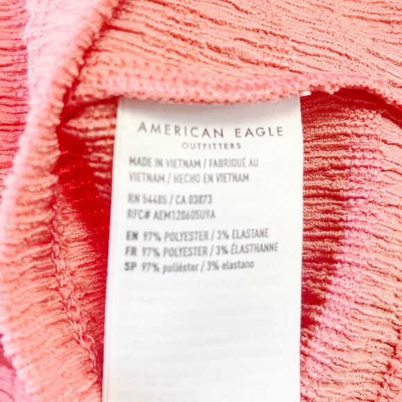 2/$30 American Eagle Outfitters Coral One Shoulder Tank XS - Picture 4 of 4